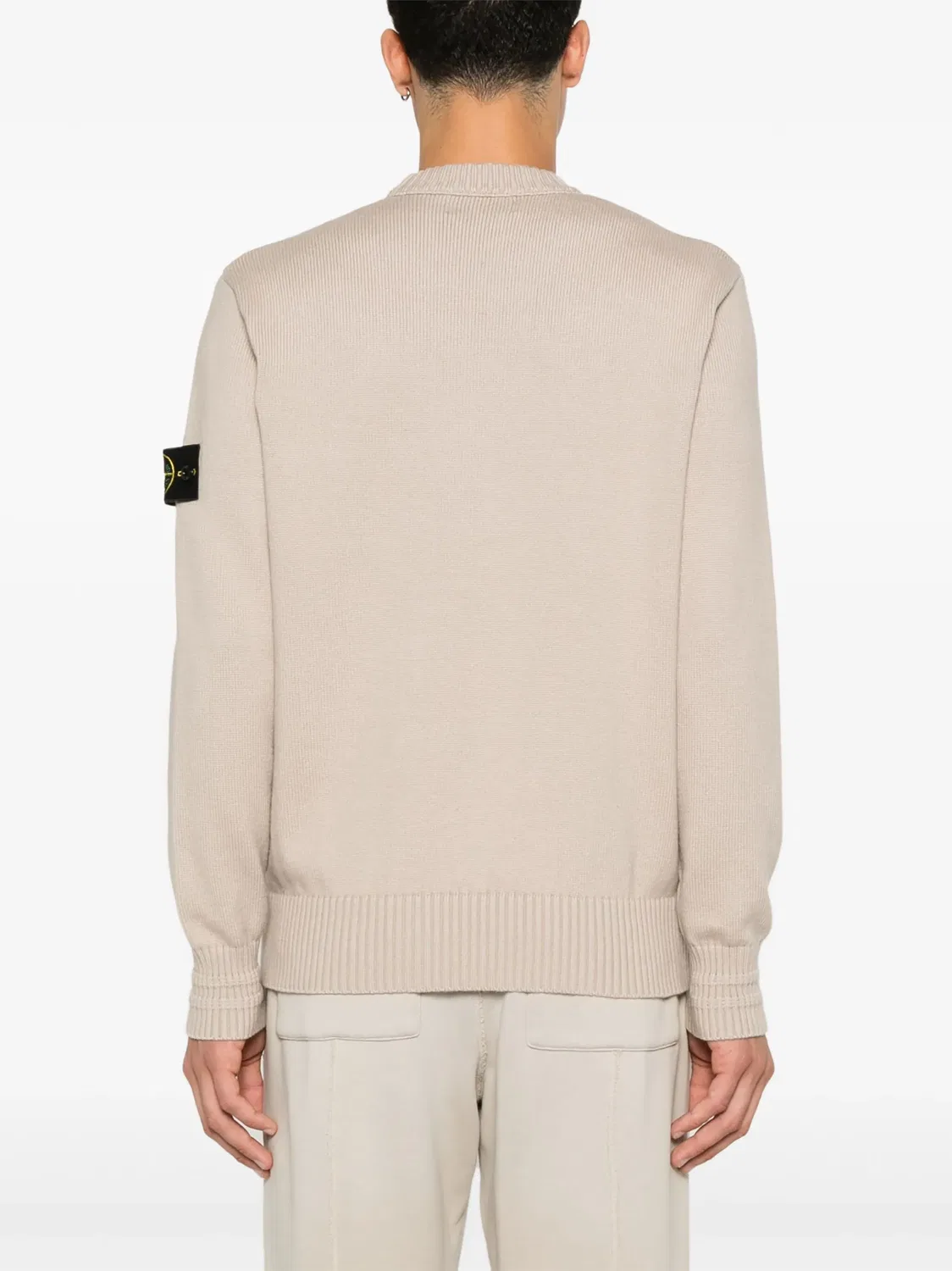 Свитер с эмблемой компаса Stone Island, бежевый — фото 3