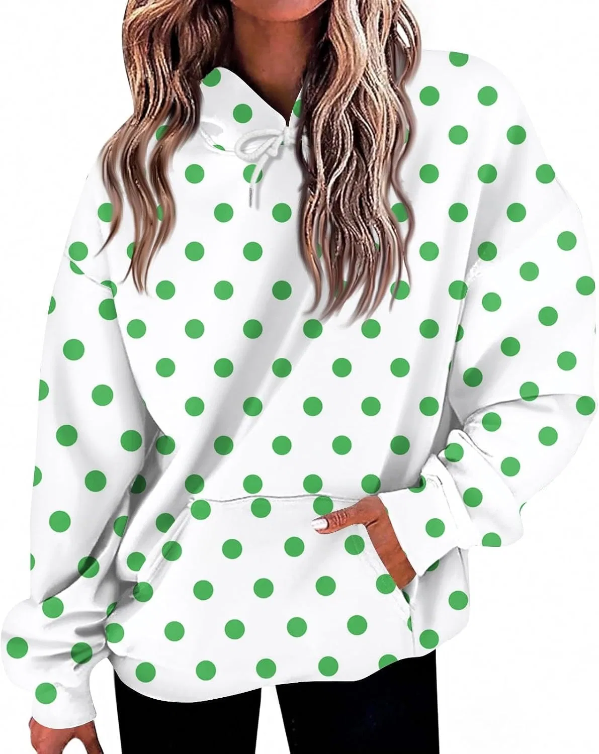 Женское худи оверсайз, модель 4-fluorescent Green
