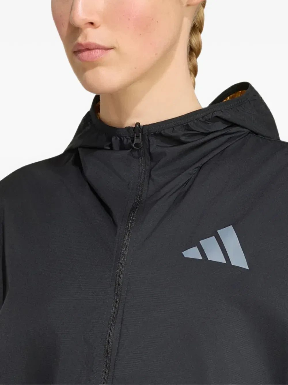 Двусторонняя куртка для бега Adizero Blaze Adidas, золотой — фото 4