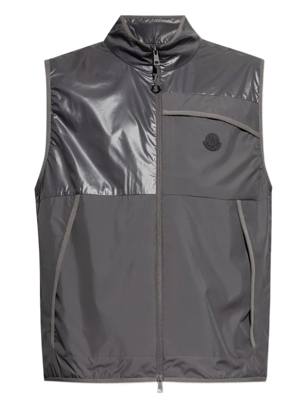 

Жилет с аппликацией логотипа Moncler, серый