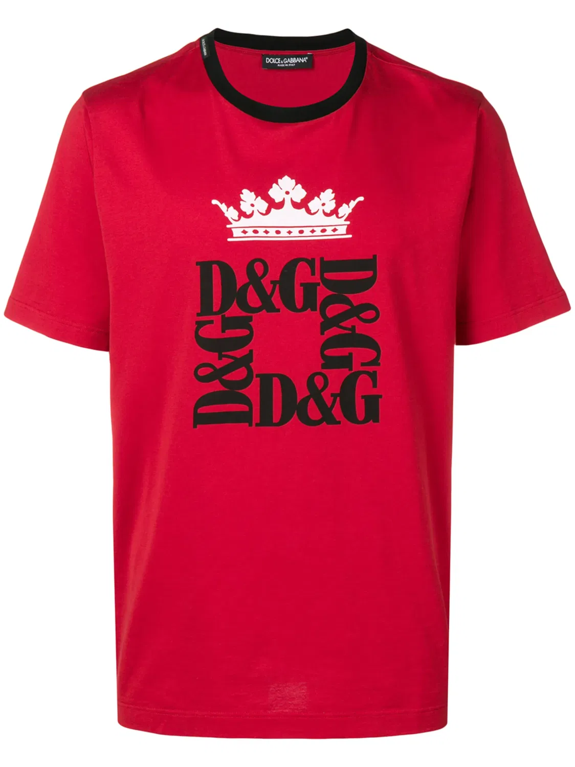 Футболка с принтом короны, красная Dolce & Gabbana, красный