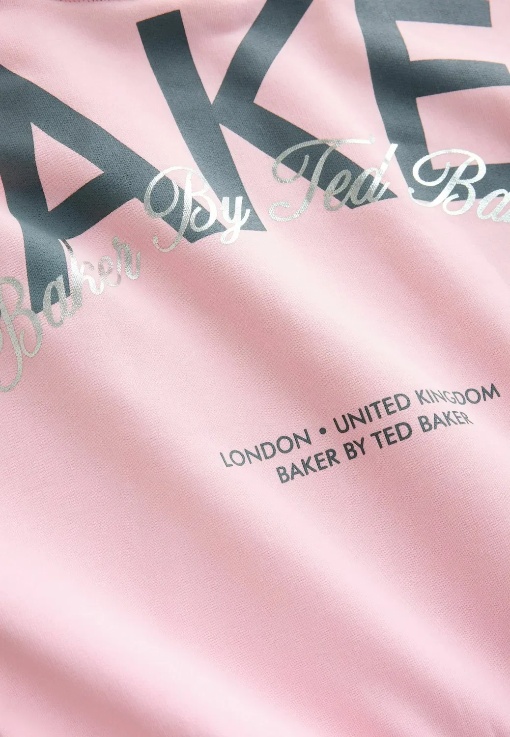 Толстовка с принтом оверсайз - худи Baker By Ted Baker, Pink — фото 4
