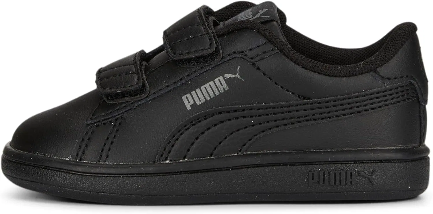 Детские кроссовки с липучкой Smash Hook and Loop PUMA, Black-Shadow Gray