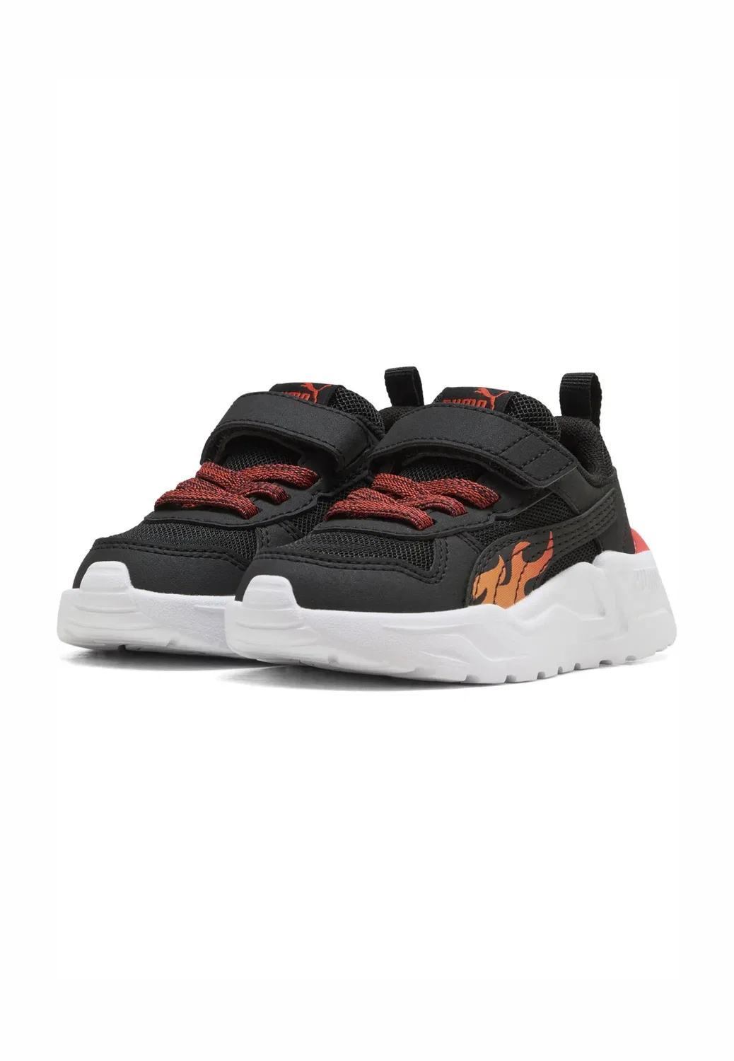 Кроссовки Trinity 2 Sparks унисекс - детская обувь Puma, Black-Bright Papaya-Red Flash — фото 2