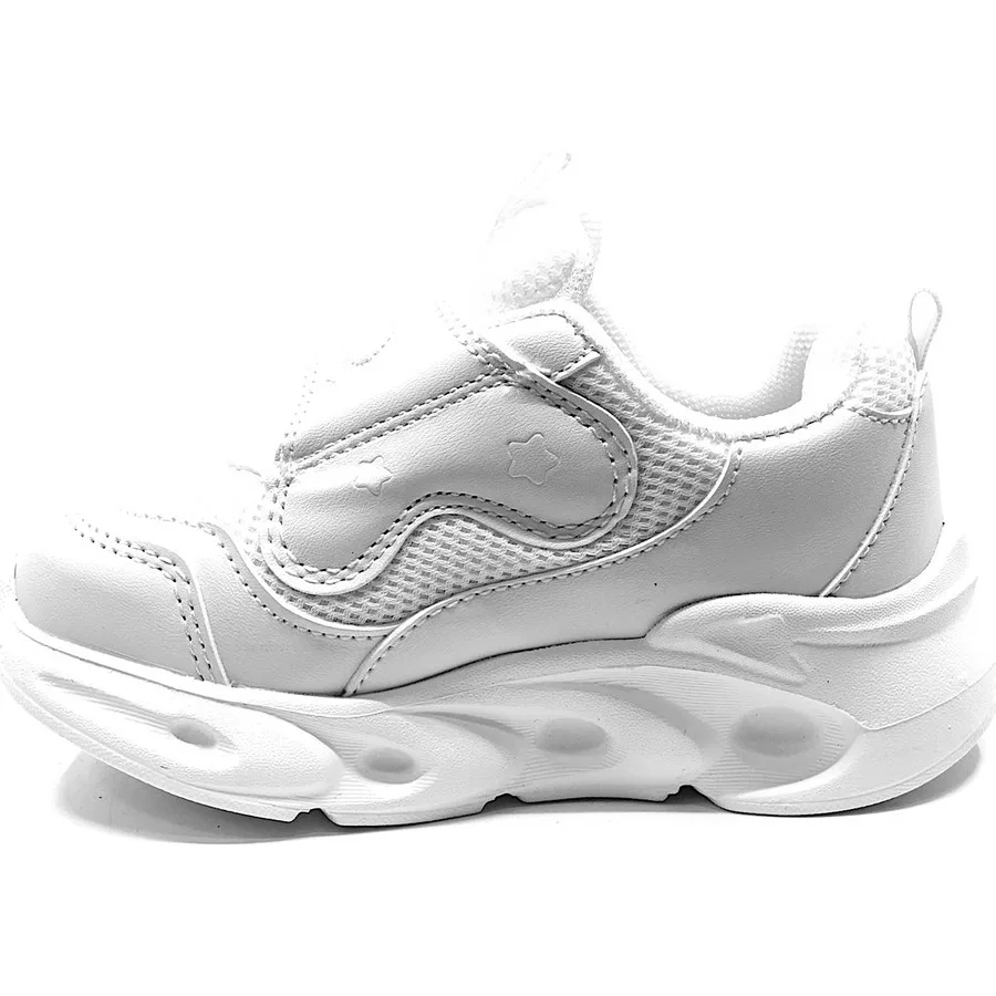 Детские ортопедические спортивные туфли с подсветкой Aida Cool, Белый — фото 3