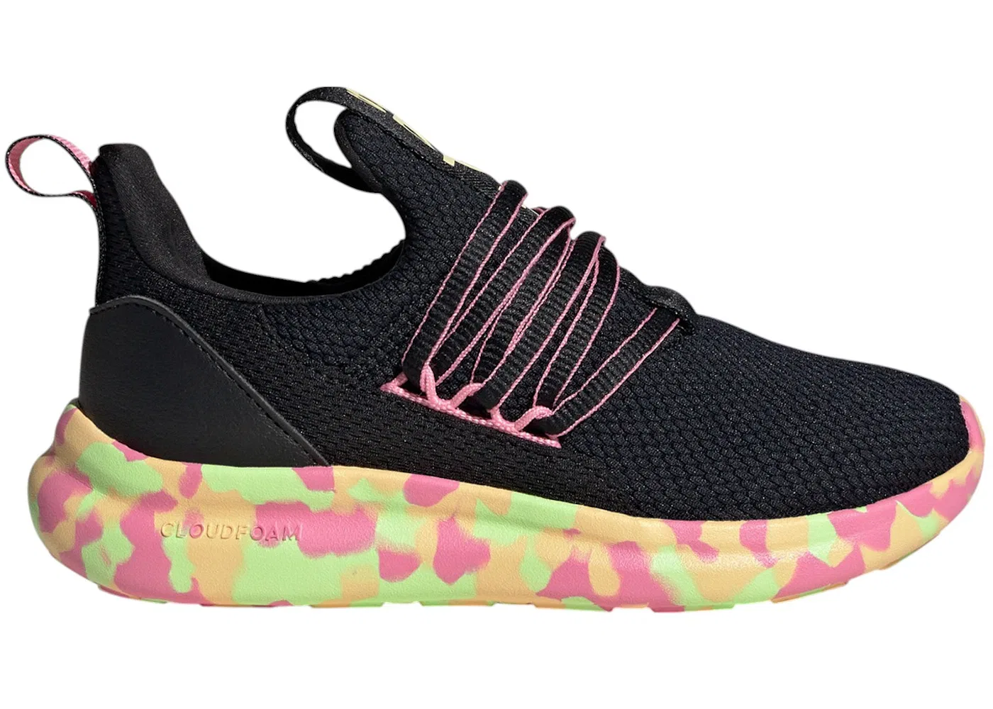 Детские кроссовки для мальчиков повседневные Adidas Lite Racer Adapt 7.0, Core Black/Bliss Pink/Core Black
