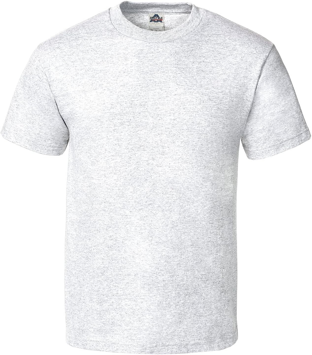 

Футболка AlStyle Apparel AAA Plain Blank Style 1301 Crew Tee, светло-серый