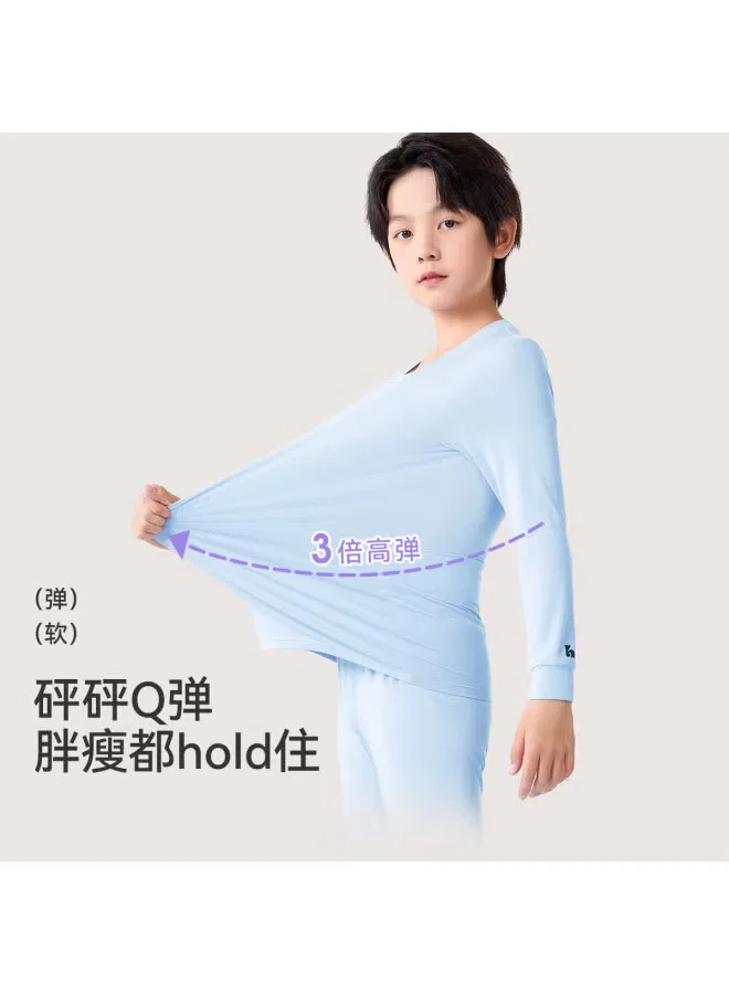 Комплект пижамы с эффектом двухстороннего ношения, модель Super Stretch Fit, Long Time Companion, голубой — фото 3
