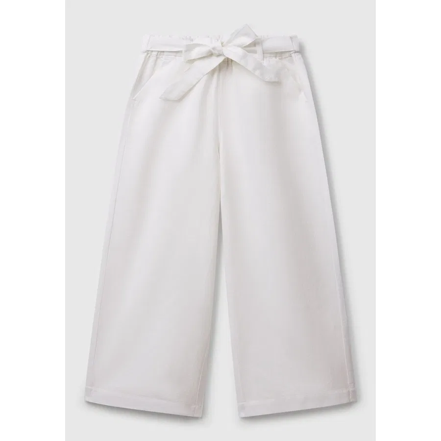 Спортивные брюки из льна Bnt-G Keten Pantolon Benetton, Белый