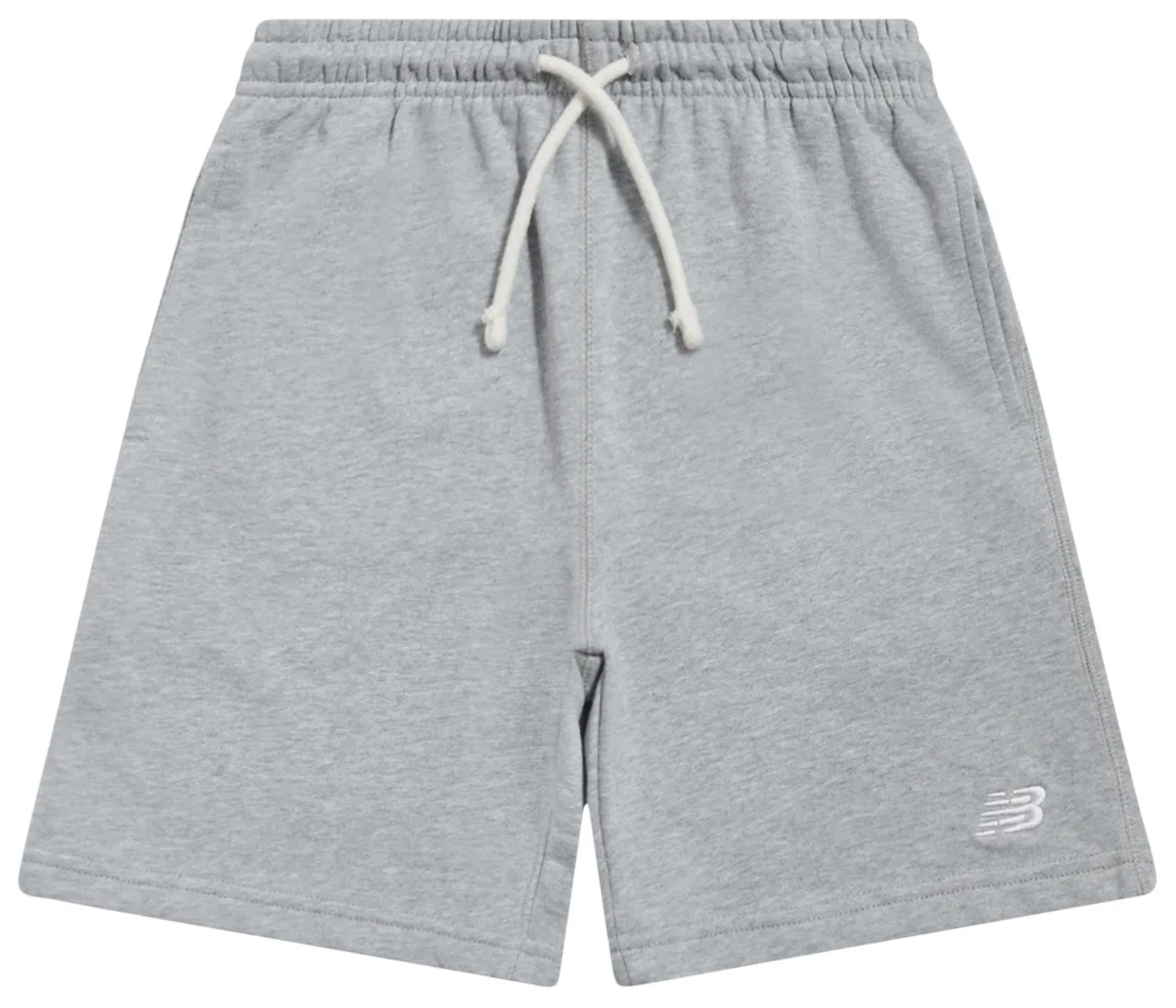 Детские шорты для мальчиков свободного кроя из футера New Balance, White/Gray