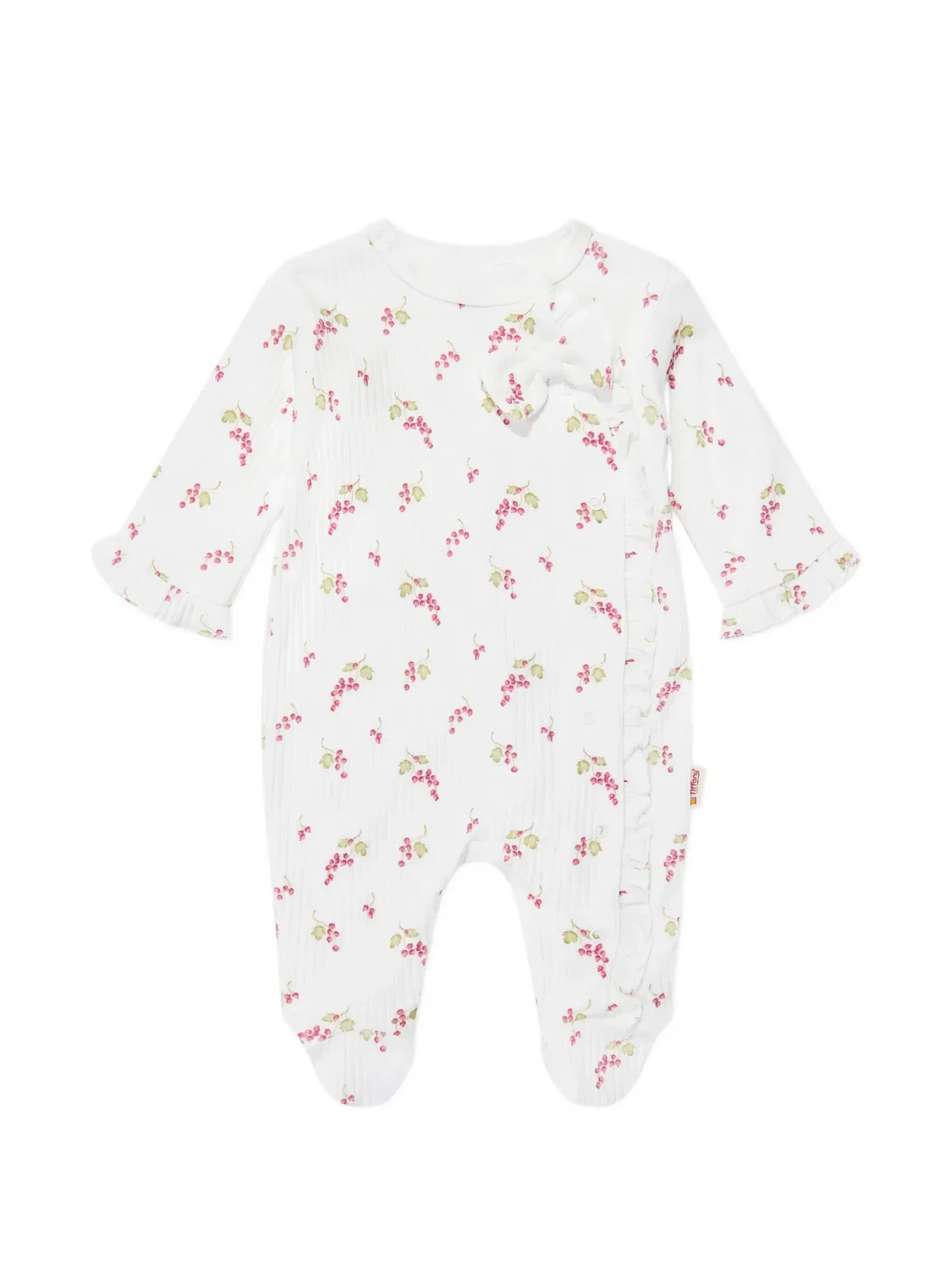 Пижама с оборками и цветочным принтом Tiffany Kids, белый