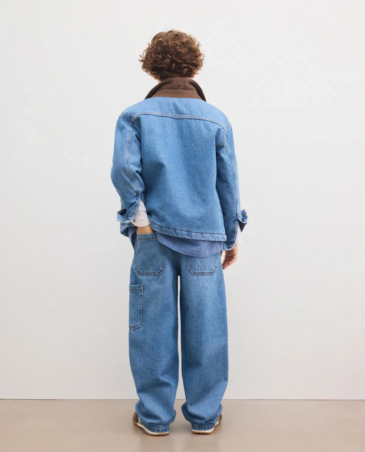 Детские джинсы свободного кроя для мальчиков Kids El Corte Inglés, Azul Pálido — фото 3