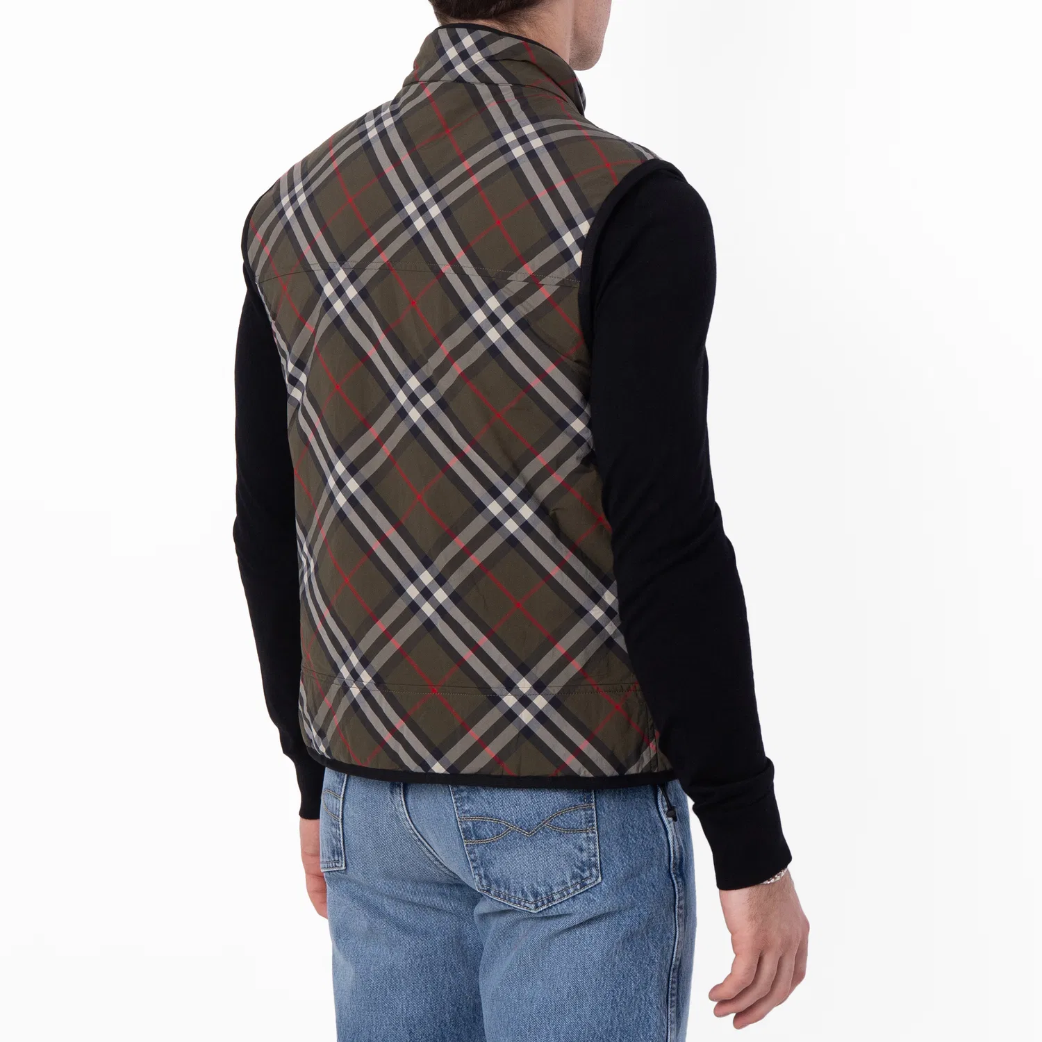 Жилет утепленный с принтом Check Print Padded Gilet Burberry, Loch Ip Check — фото 4
