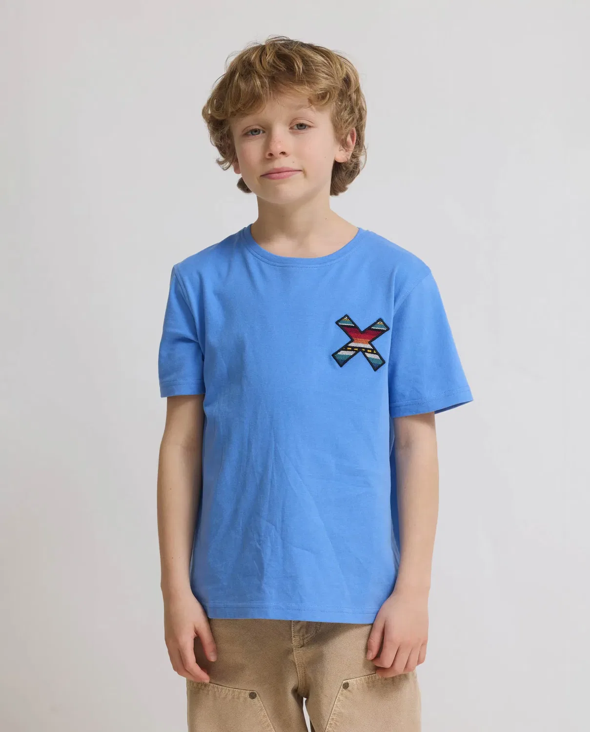 Детская футболка для мальчиков хлопковая Classic Jay Blue Blue Banana, Azul Claro
