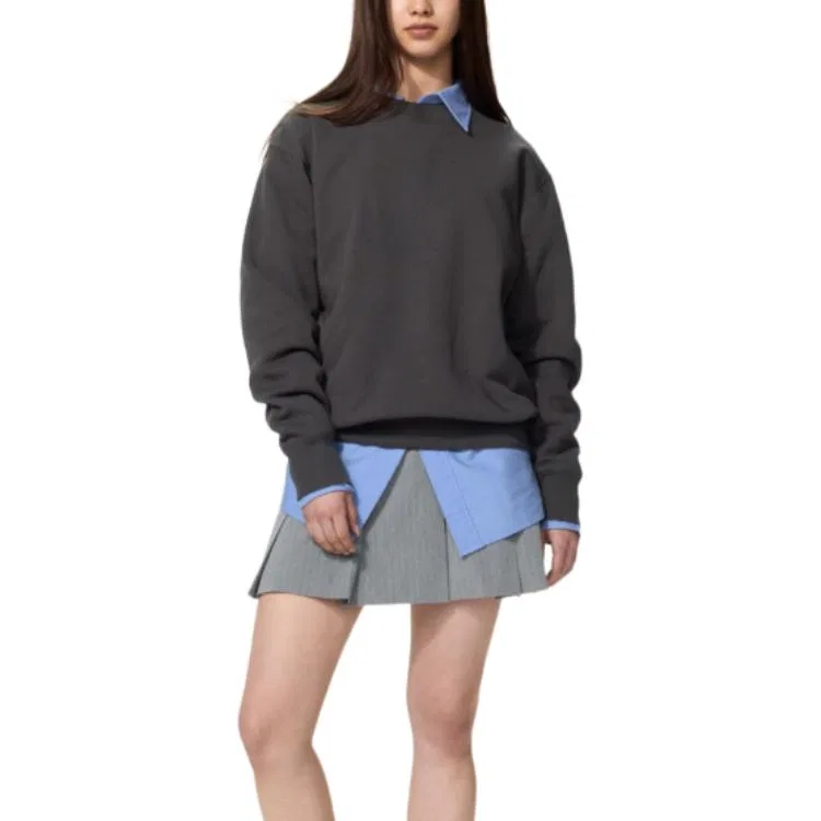Детский свитшот с длинным рукавом UNIQLO, Dark Gray — фото 3
