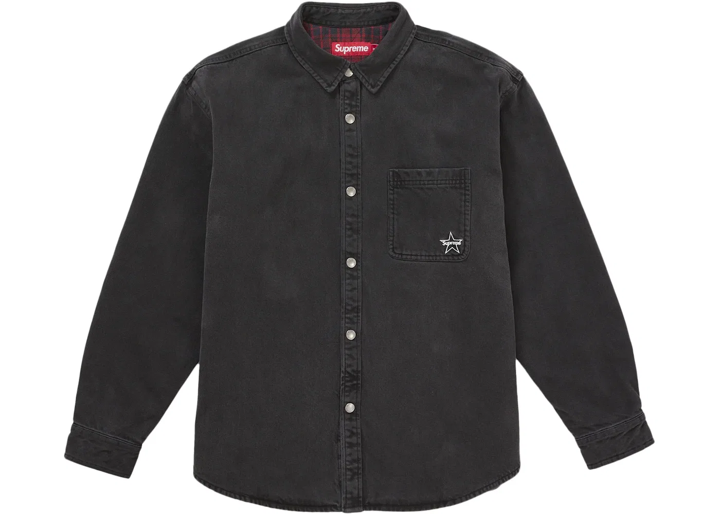 Мужская рубашка с принтом Supreme, Black