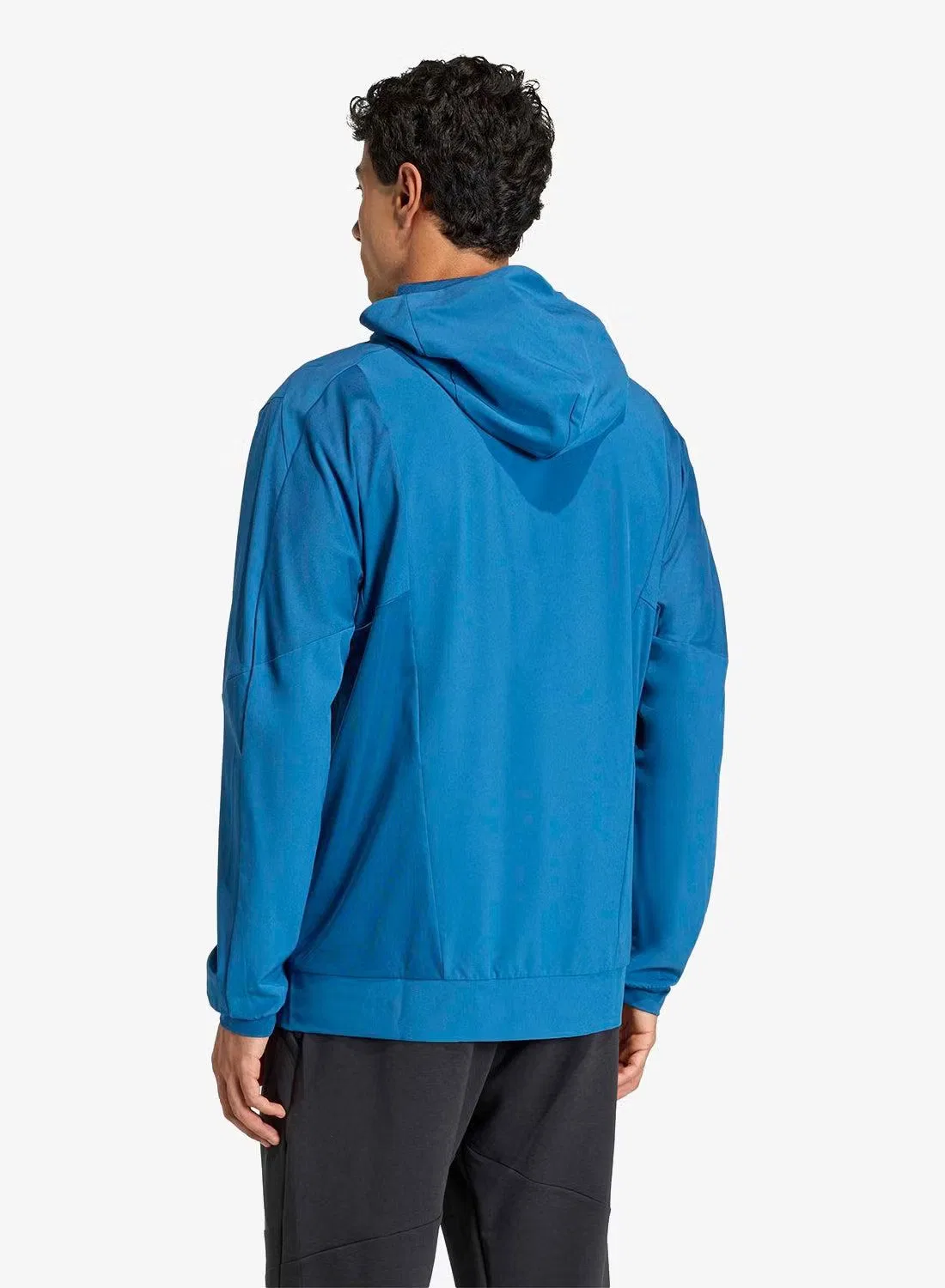 Худи на молнии с капюшоном D4T workout full-zip Adidas, петроль — фото 2