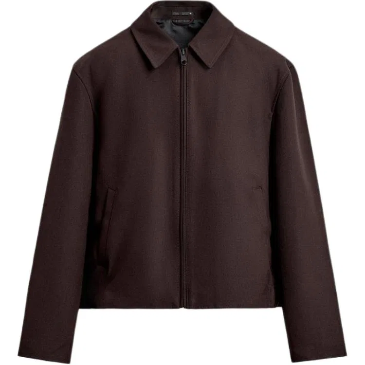 Мужское пальто с лацканами Dark Red ZARA, Темно-красный