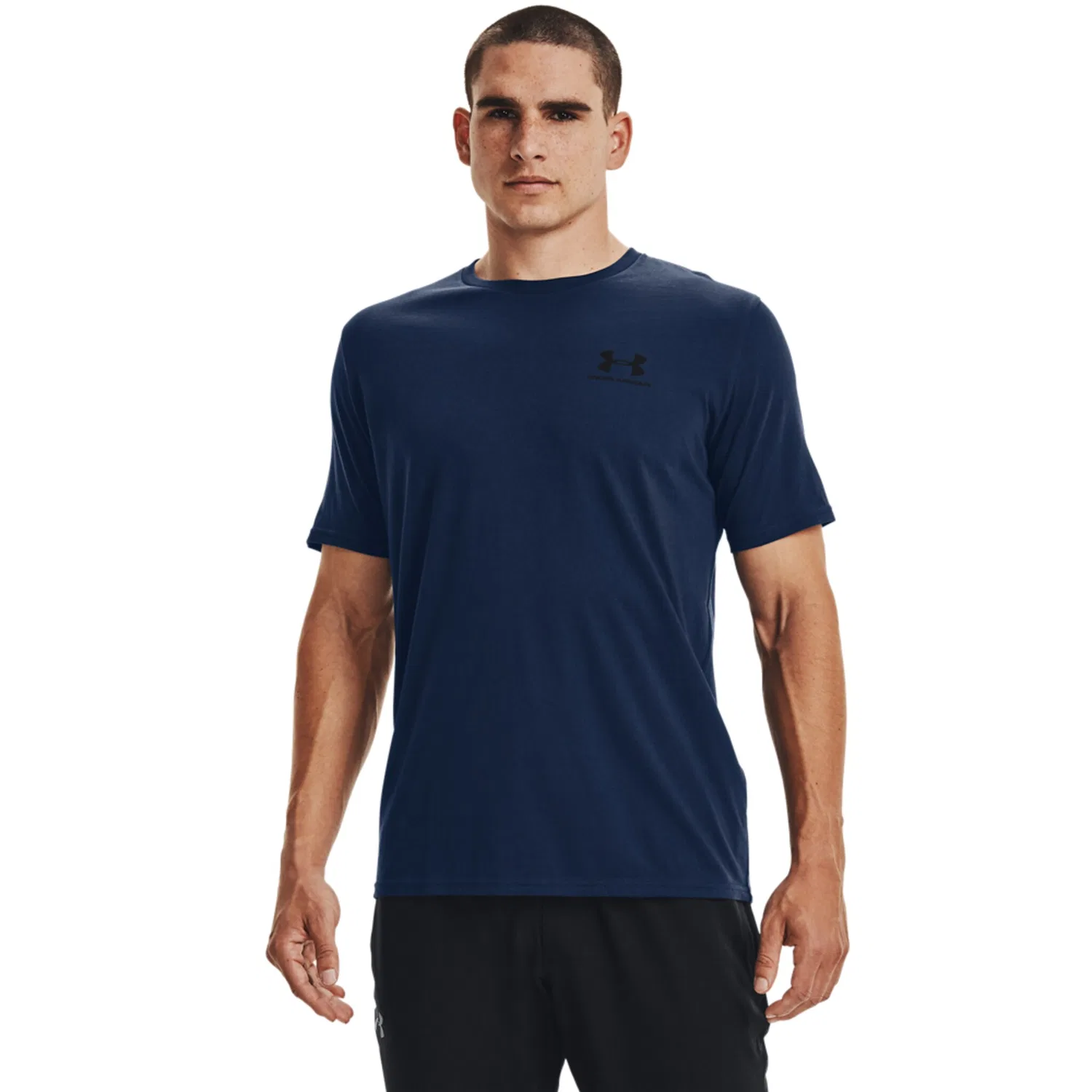 Детская хлопковая футболка с круглым вырезом Under Armour, Navy — фото 2
