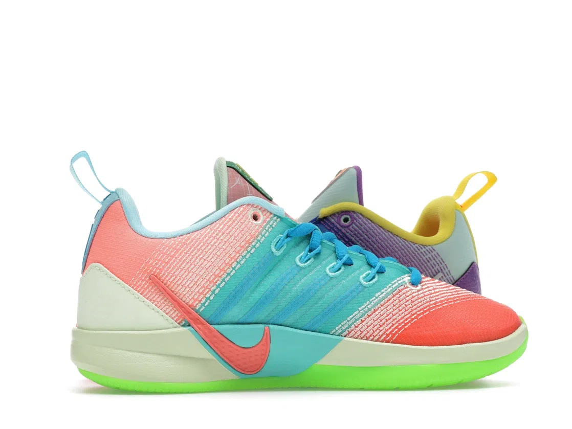 Детские кроссовки баскетбольные Nike Sabrina 3, Igloo/Hot Lava/Blue Crystal/Light Atomic Pink/Dynamic Turquoise/Hyper Pink — фото 3