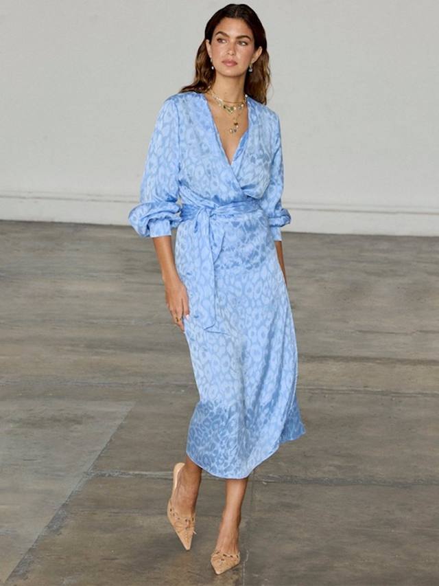 

Венское платье с запахом Never Fully Dressed, цвет Sky Blue