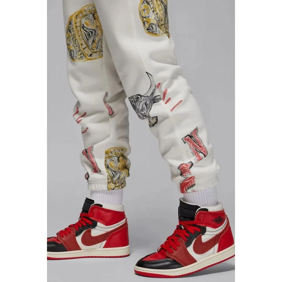 Женские спортивные брюки Nike Sportswear Jordan Brooklyn Fleece, Белый — фото 4
