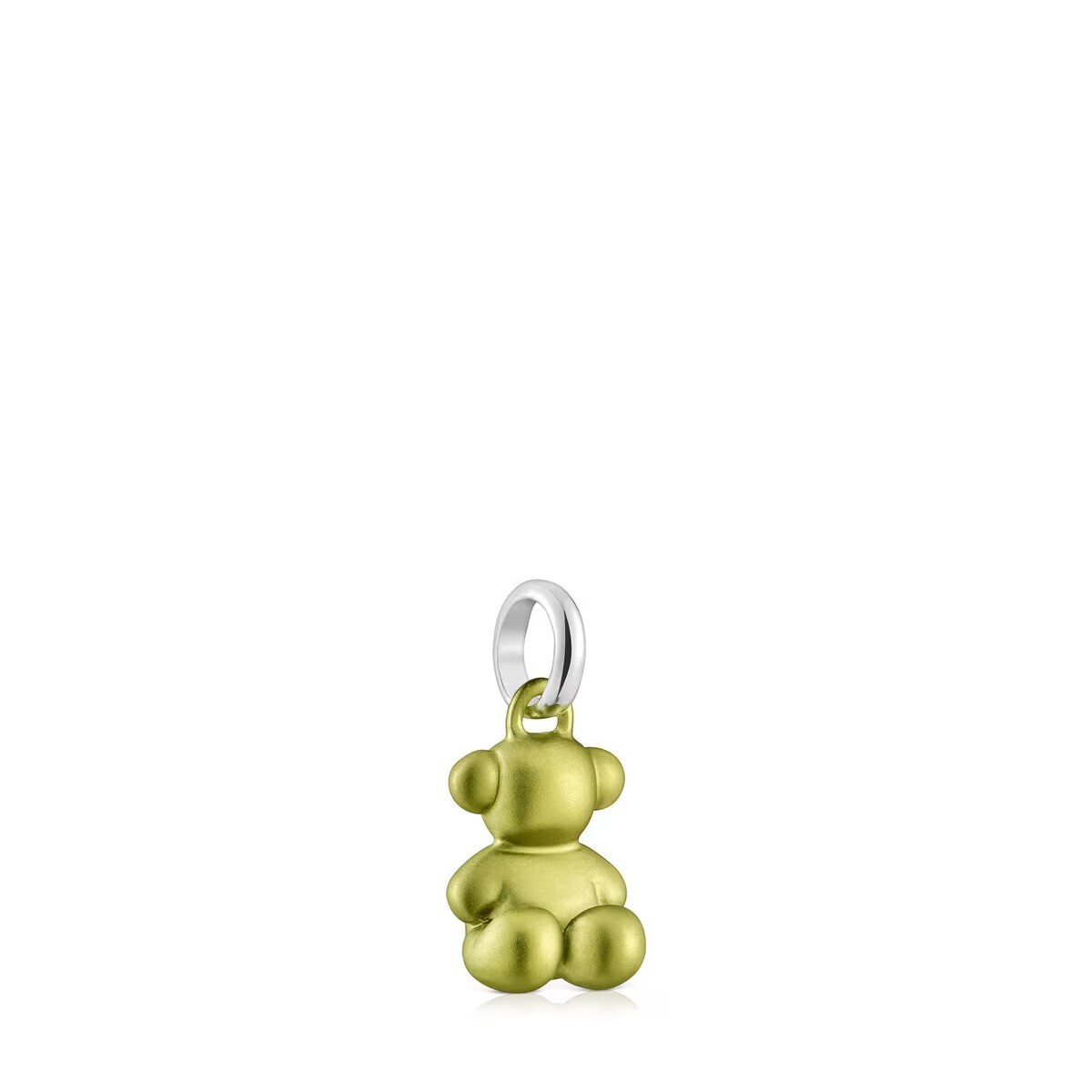 Подвеска Tous Small Two-tone Bold Bear, серебро/сталь/светло-зеленый — фото 2