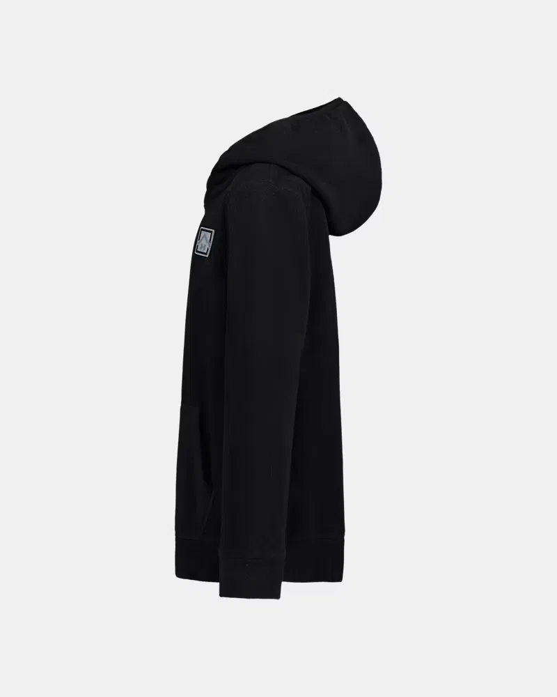 Худи для мальчиков из теплого микрофлиса с карманом-кенгуру Microfleece Hundo UnderArmour, Black/Downpour Gray — фото 4