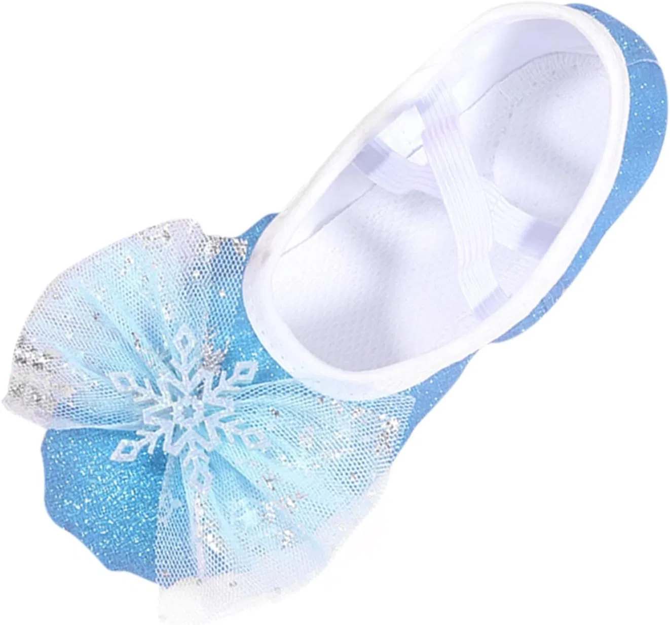 Детские балетки для девочек с бантом Dance Girl's Glitter Ballet Shoes, Pink