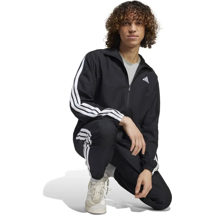 Спортивный костюм из футера с принтом 3 Stripes Wv Tt Ts adidas, Черный — фото 2