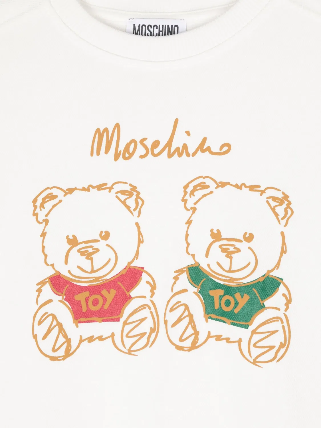 Свитшот с принтом медвежонка Boutique Moschino, белый — фото 2