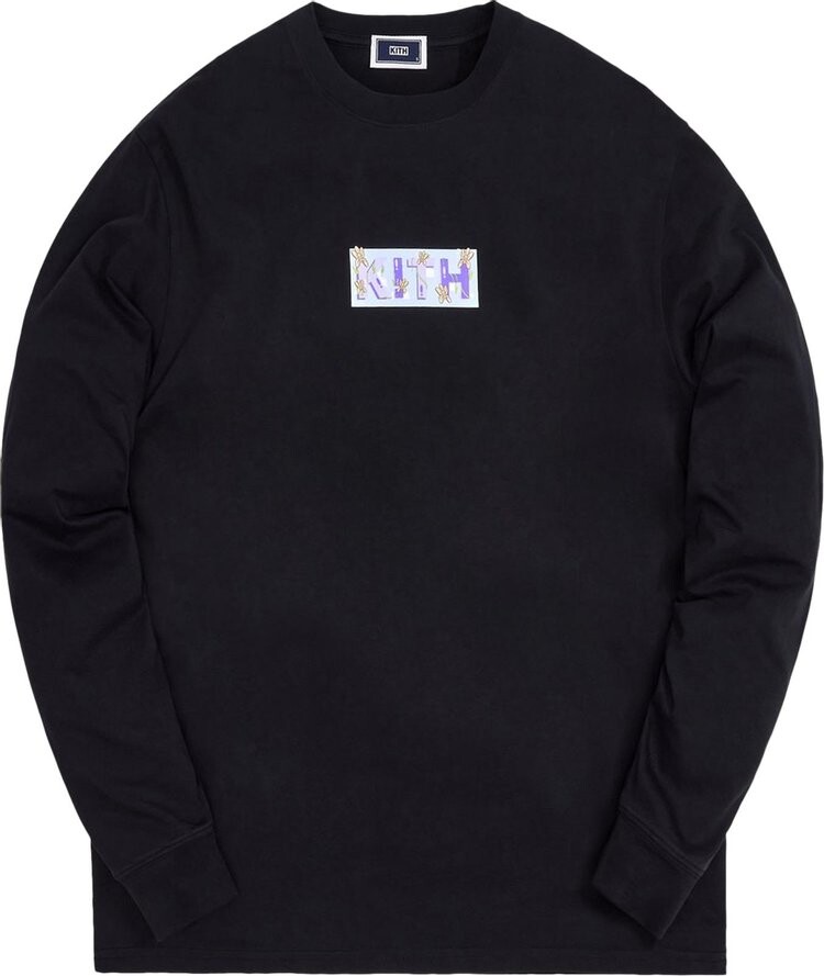

Лонгслив Kith For Superwaxx Classic Logo Long-Sleeve Tee 'Black', черный
