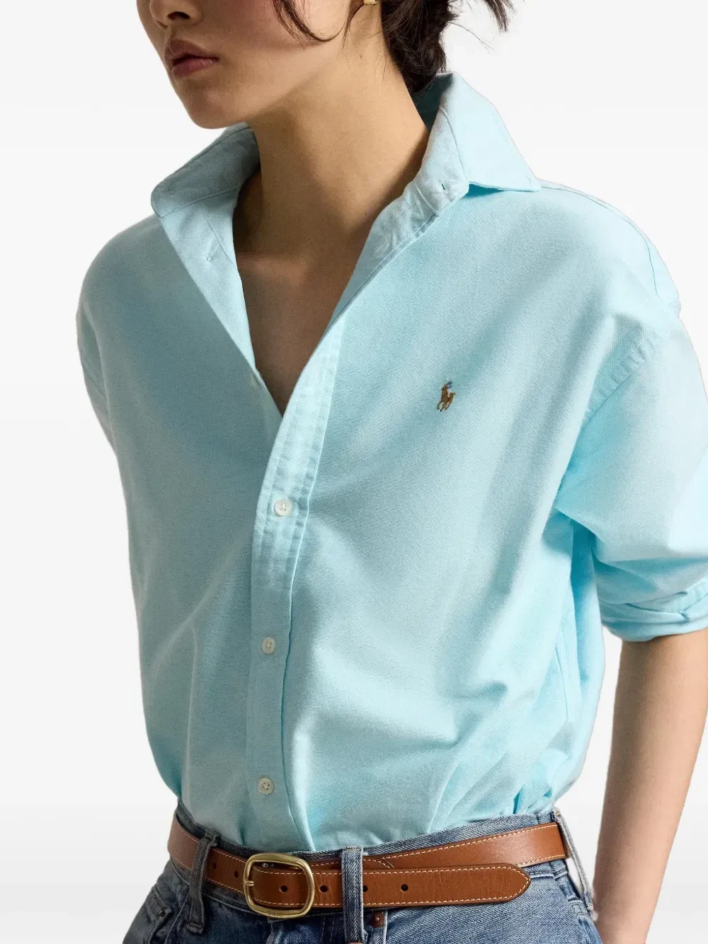 Рубашка с длинными рукавами на пуговицах Polo Ralph Lauren, синий — фото 4