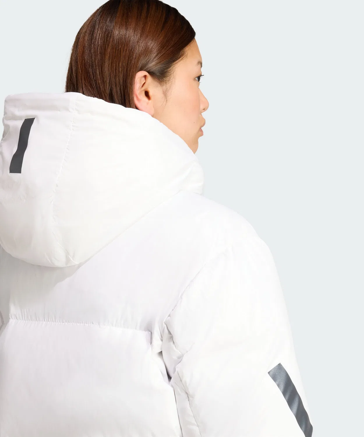 Женский пуховик с капюшоном Climawarm Adidas Z.N.E., Белый — фото 4