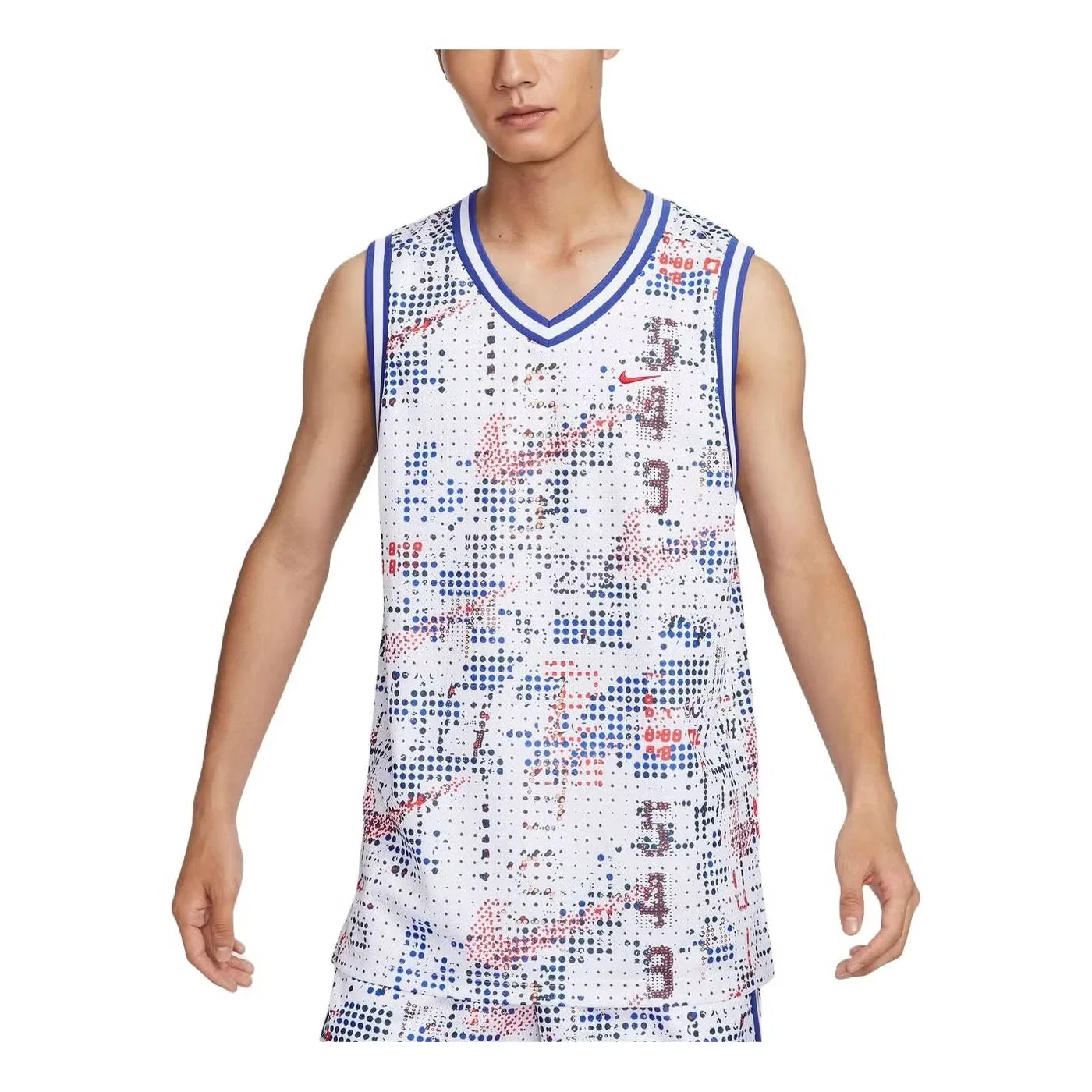 Футболка баскетбольная с принтом Nike Dri-FIT, белый