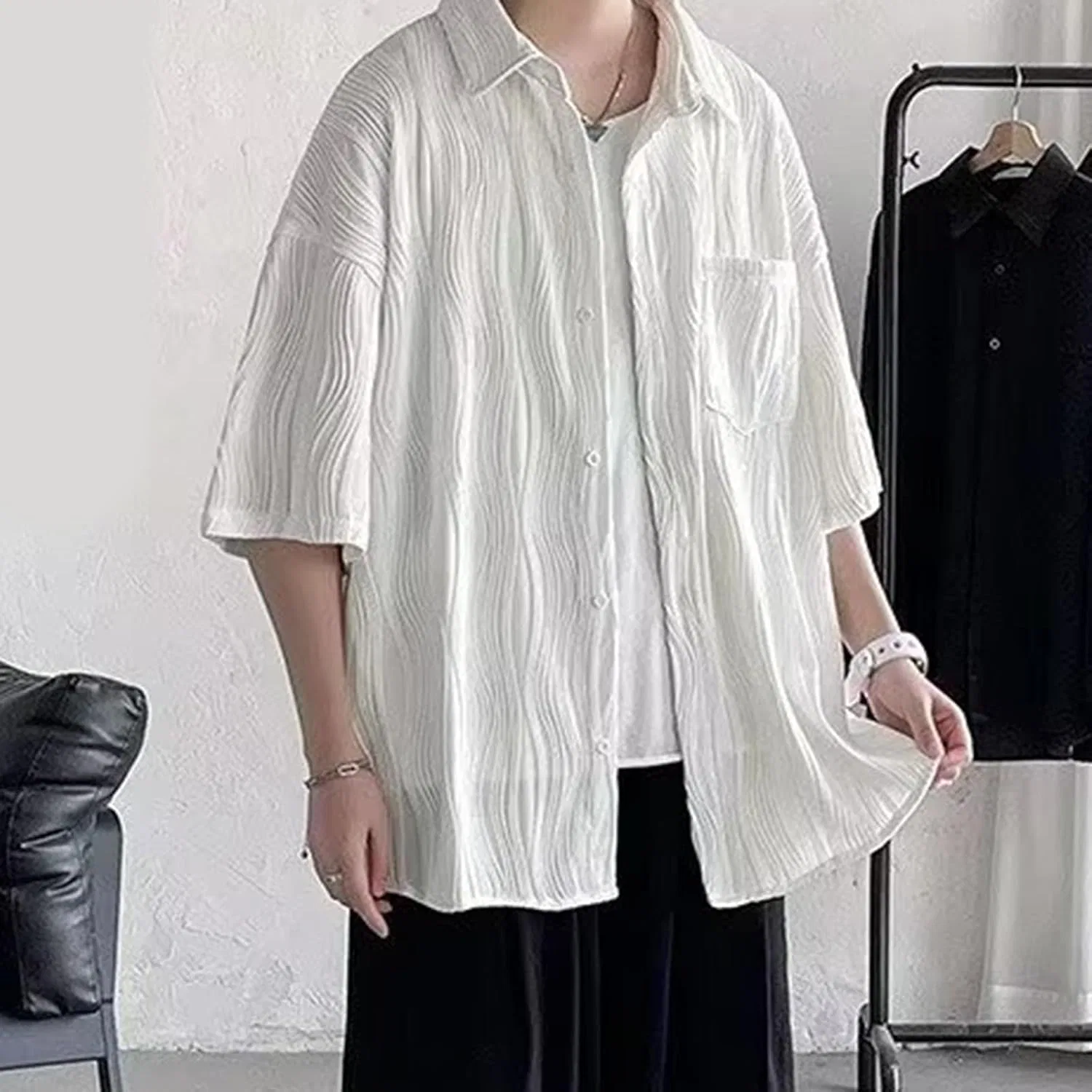 Алоха-рубашка с принтом, свободная, Aloha Shirt, белый — фото 2