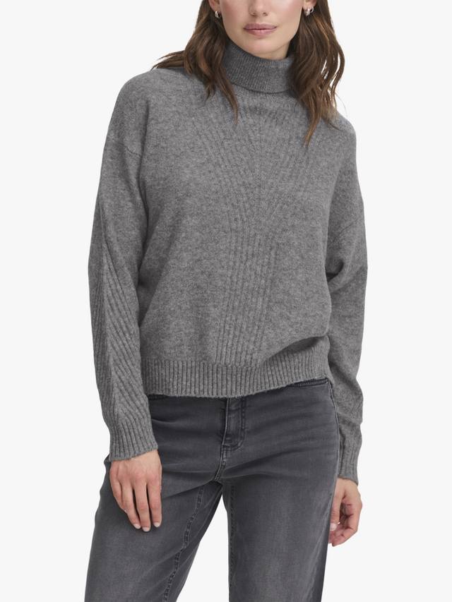 

Dasila джемпер с длинными рукавами и воротником-стойкой ICHI, Dark Grey Melange