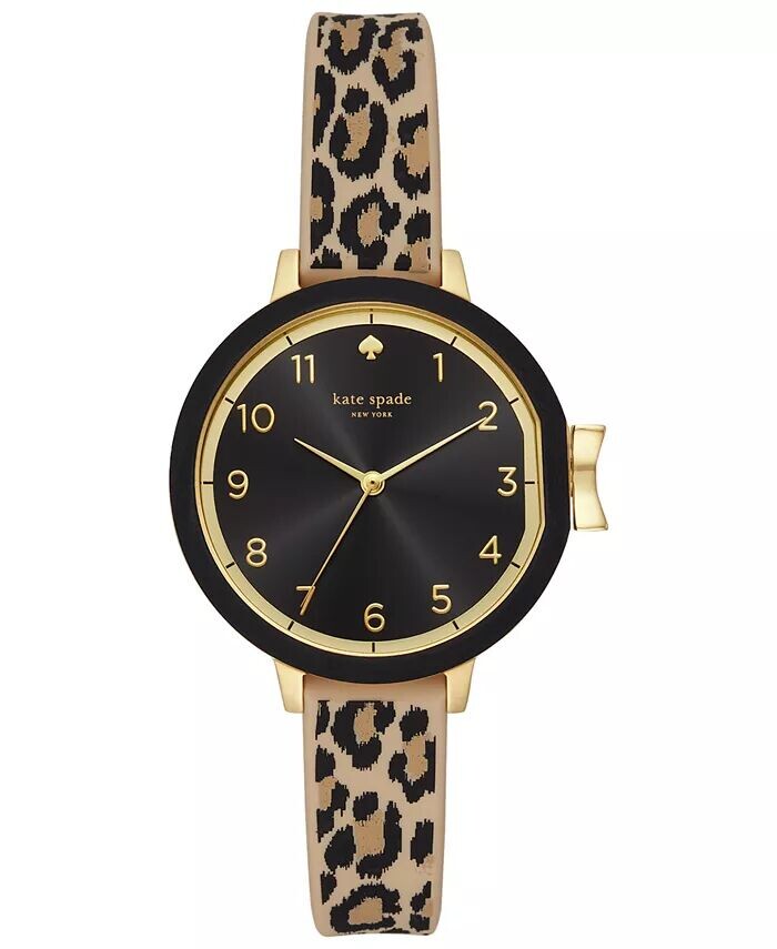 

Женский силиконовый ремешок Park Row с леопардовым принтом, 34 мм kate spade new york, мультиколор