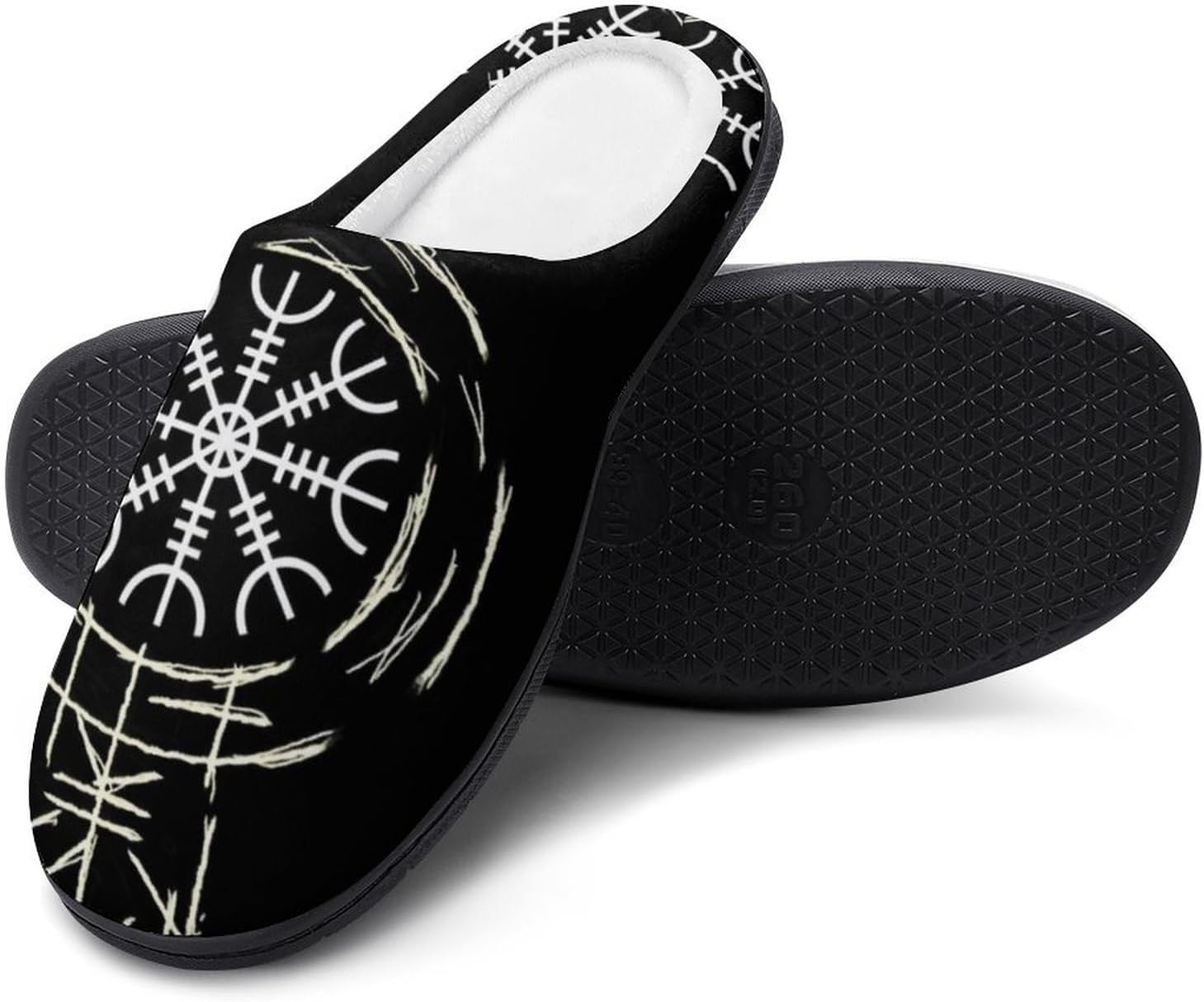 

Легкие резиновые тапочки на подошве, удобные и мягкие мужские зимние тапочки викингов, теплые пушистые домашние тапочки из хлопка для спальни и гостиной Yxhzyhy, Helmet of Awe 1