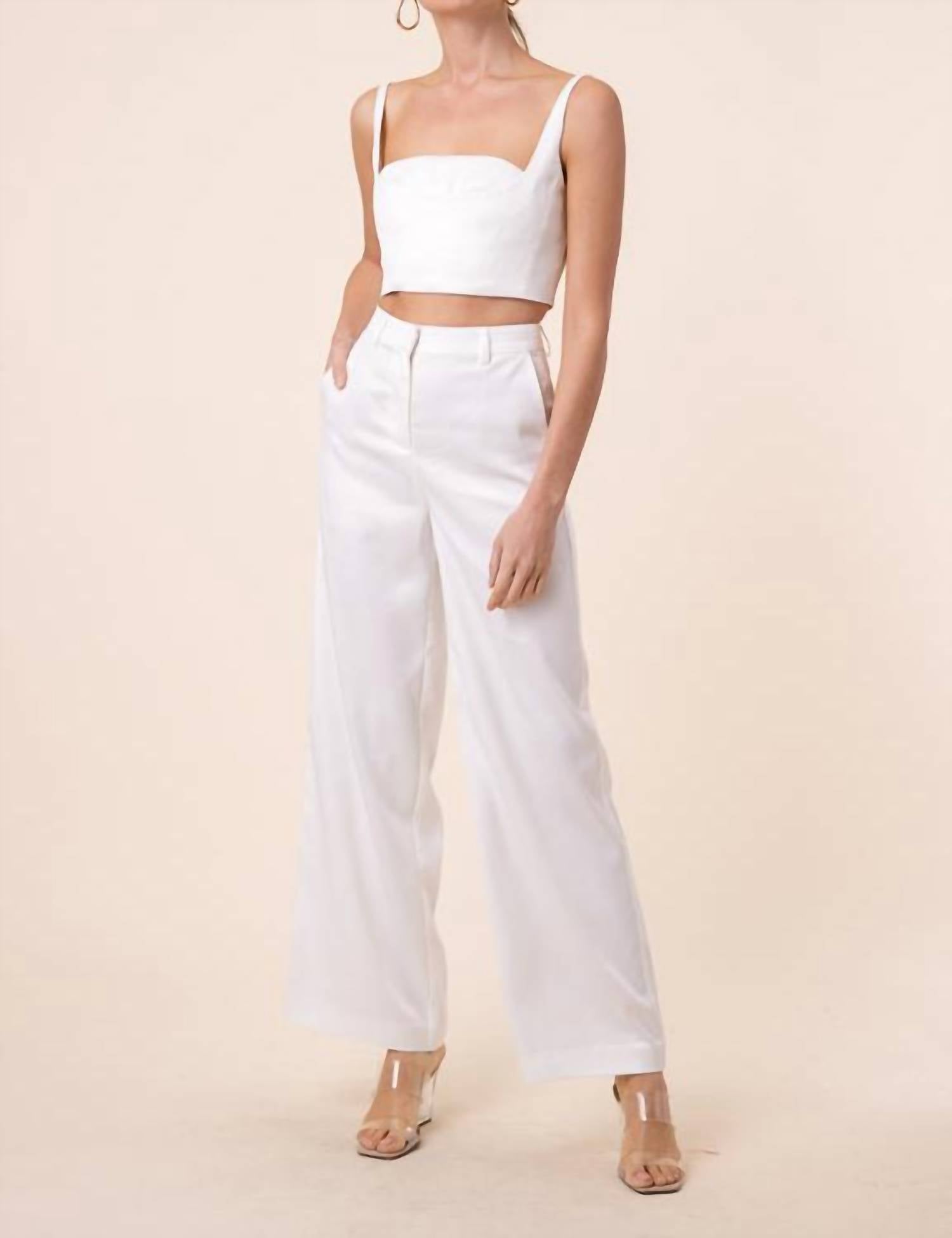 

Топ без рукавов Celestin цвета слоновой кости Line And Dot, слоновая кость