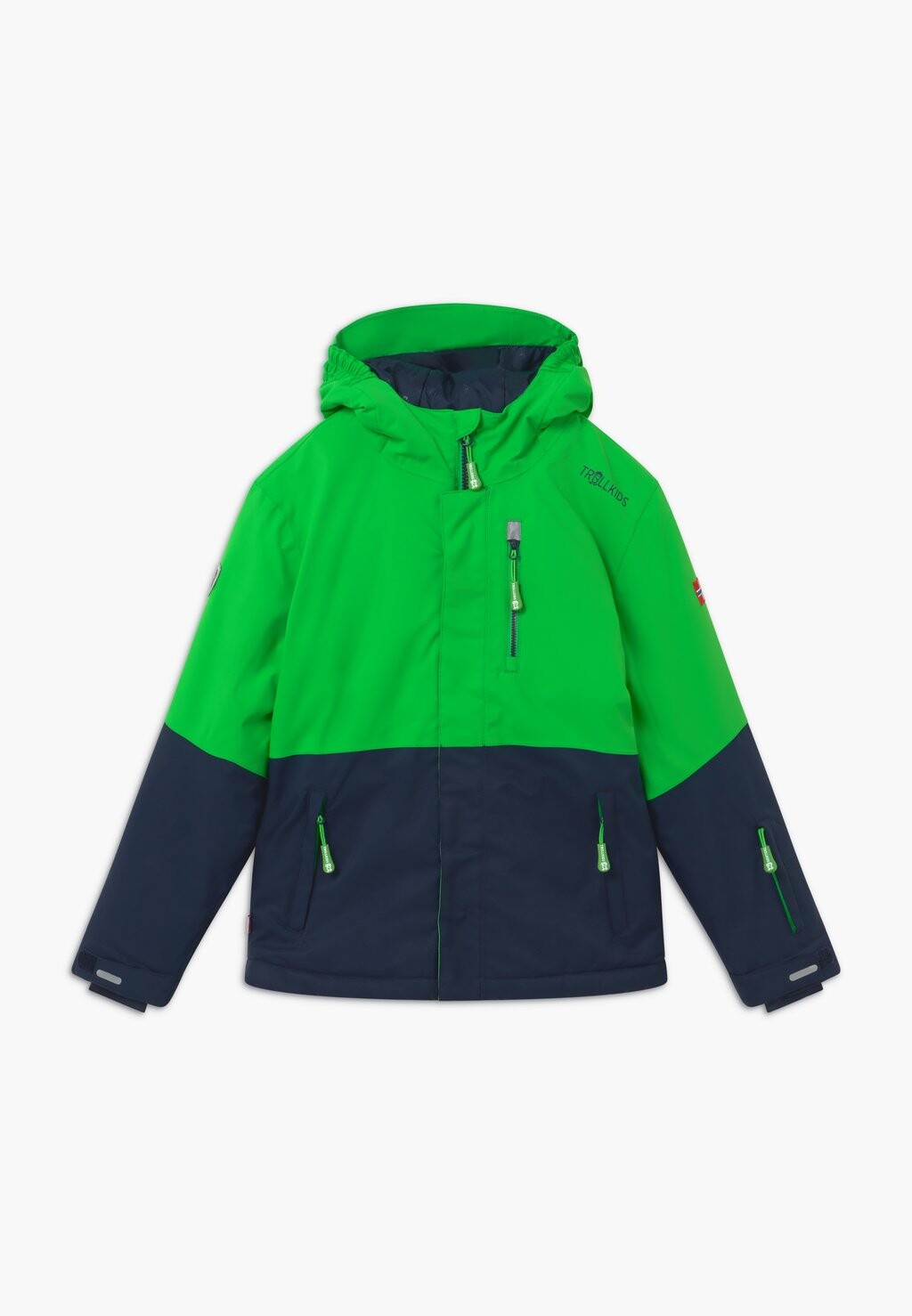 

Куртка для сноуборда Kids Hallingdal Unisex TrollKids, цвет bright green/navy