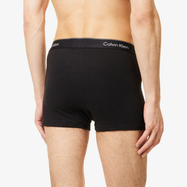Трусы эластичные Calvin Klein Icon с логотипом, черный — фото 3
