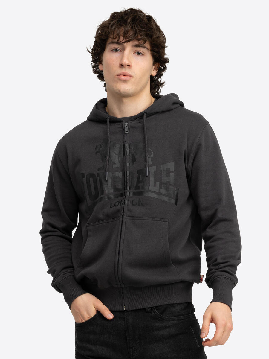 

Мужская толстовка с капюшоном на молнии LONSDALE, облегающая, KRAFTY