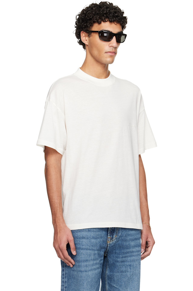Fear Of God Essentials Праздничная вышитая базовая футболка Off-White — фото 2