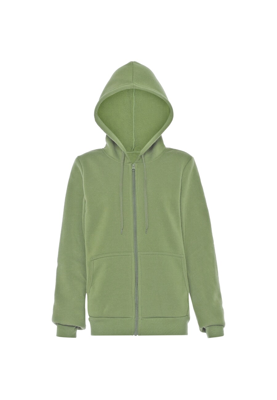 

Толстовка с капюшоном на молнии BLONDA Zip-Up Hoodie, зеленый