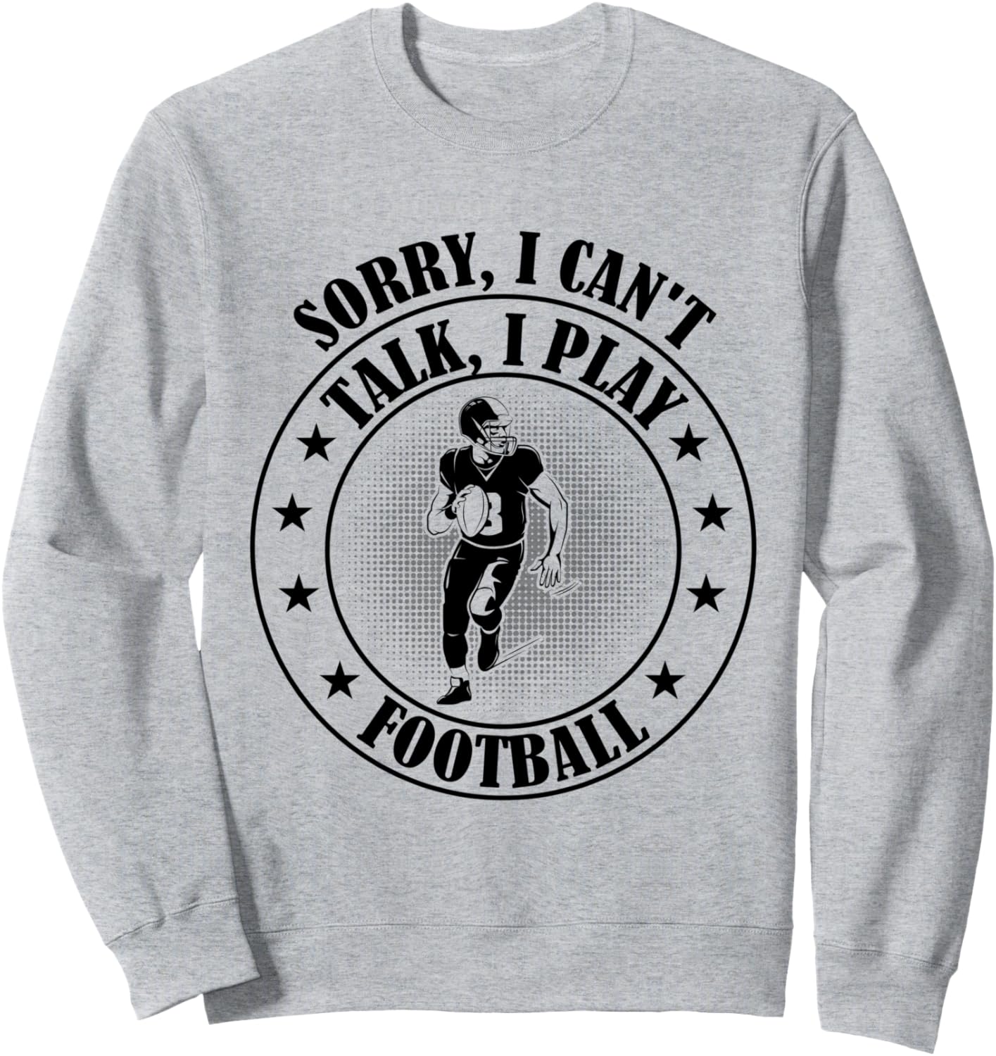 

Футболист - Извините, я не могу говорить, я играю в футбол. Толстовка Funny Football Quotes Football Season, серый