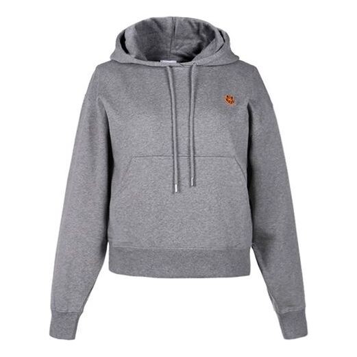 

Свитер ss21 small tiger head embroidered loose version hoodie gray Kenzo, серый