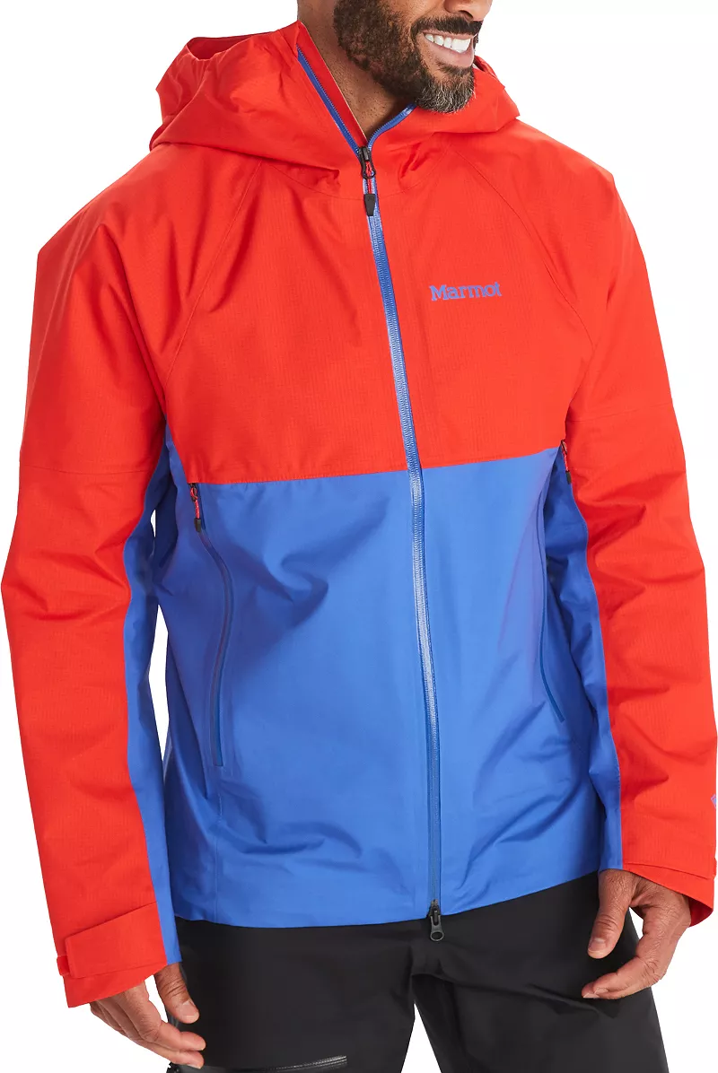

Мужская куртка Marmot Mitre Peak GORE-TEX, цвет Victory Red/Trail Blue