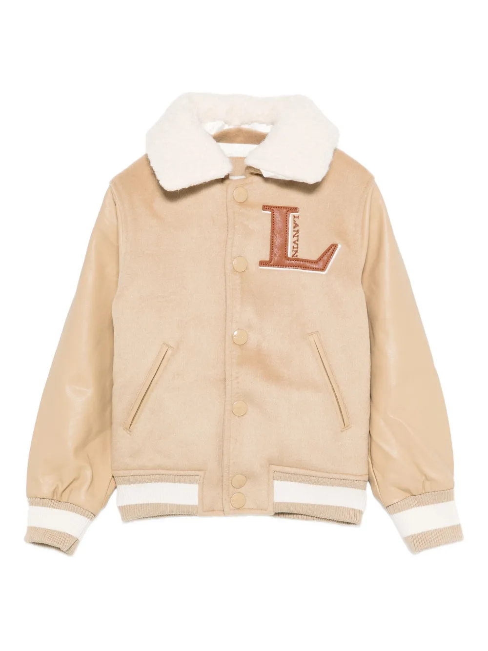 

Бомбер с вышитым логотипом Lanvin Enfant, нейтральный