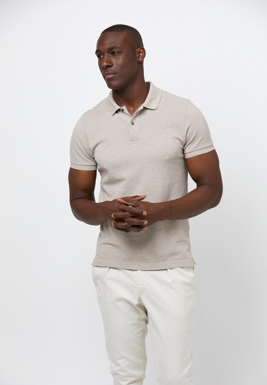 

Рубашка поло SHORT SLEEVE PROFUOMO, светло-бежевый